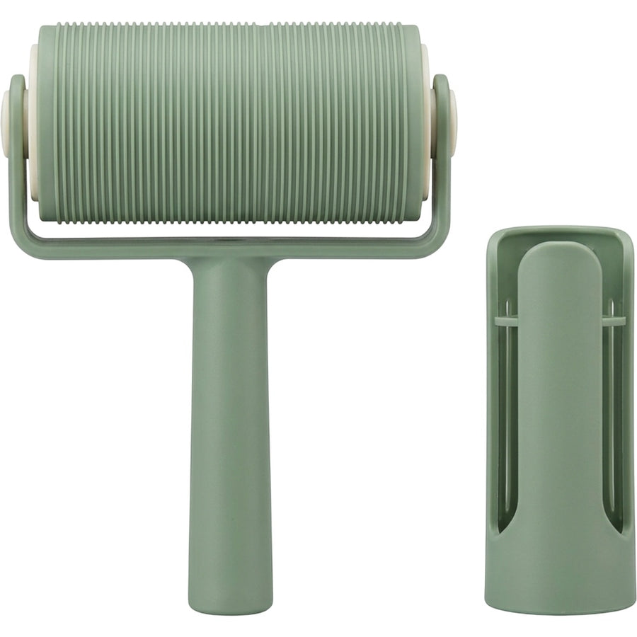Nxva Washable Silicone Lint Roller 10 cm with Cover Sage Green